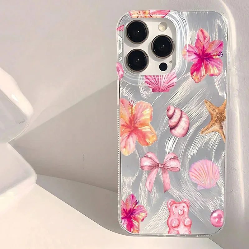 Funda diseño personalizado de elementos oceánicos para iPhone