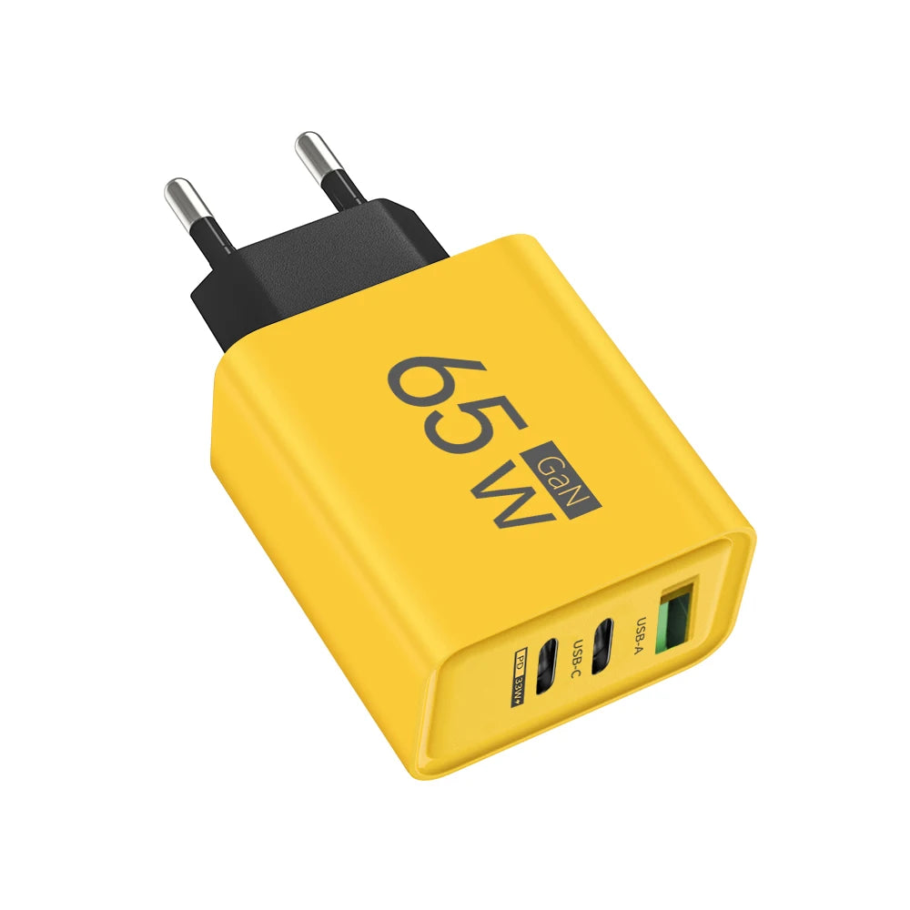 Cargador rápido GaN de 65 W, USB tipo C PD QC3.0. Accesorio