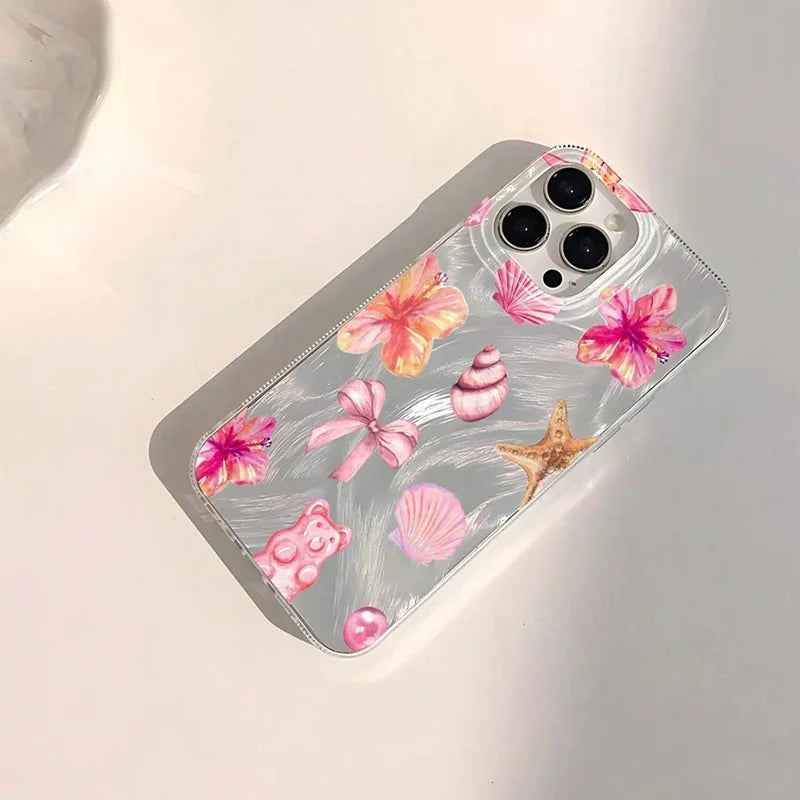 Funda diseño personalizado de elementos oceánicos para iPhone